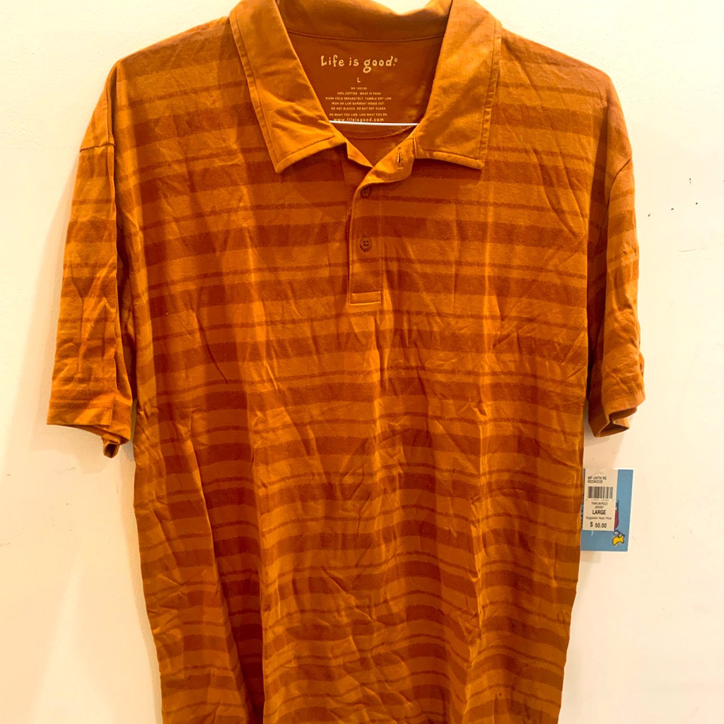 Brand New Life Is Good Collard Shirt